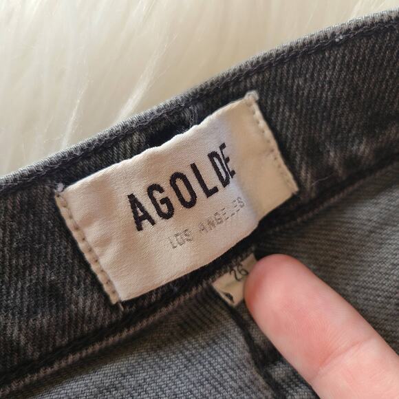 Agolde Pinch Waist Skinny in Interlude Size 26 Jeans Gray Wash 5 Pocket Denim - Picture 5 of 7